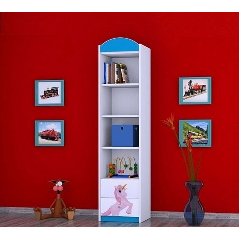 Angelina 183cm H X 45cm W Animals Kids Cube, Blue
