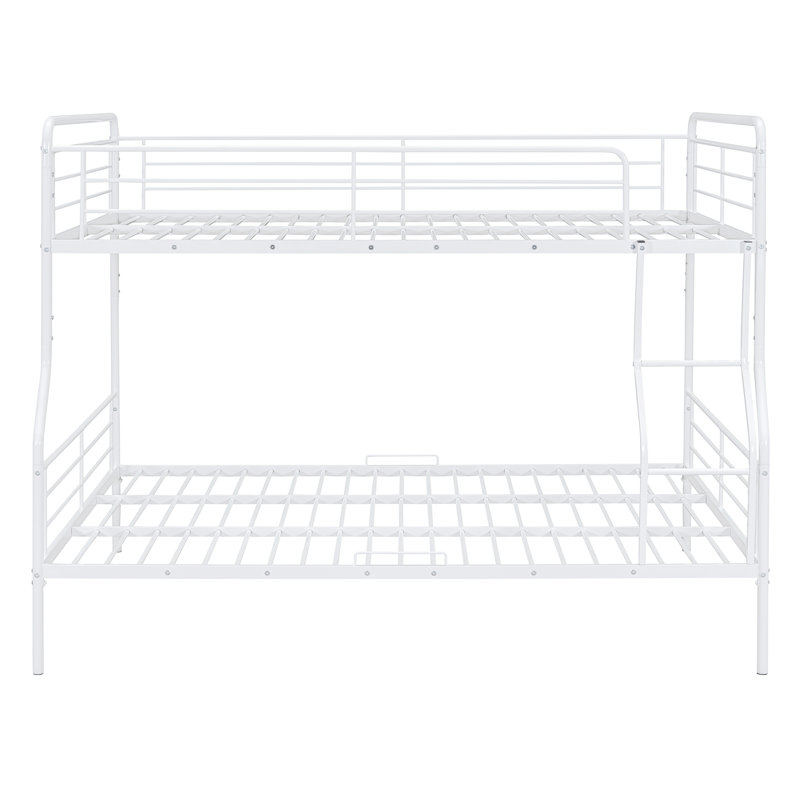 Full XL Over Queen Metal Bunk Bed, White