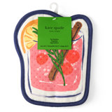 kate spade new york Festive Cocktail Pot Holder, Pink/Navy Blue, 8x6.5