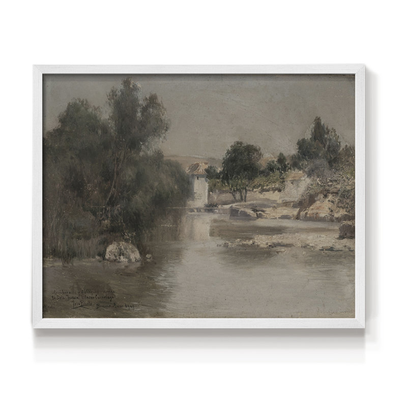 Paysages rétro-CDXCV - reproduction encadrée, H 11 po x l 14 po, Blanc