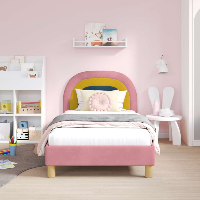 Bed Frame, European Toddler (80 x 160cm), Pink