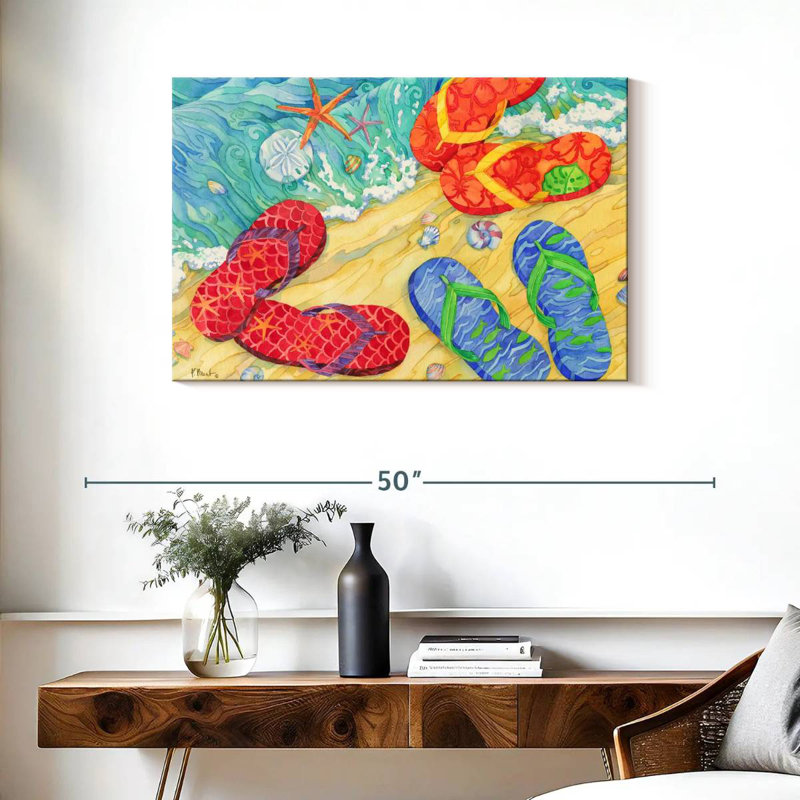 Gillard Tide Pool Flip Flops, 24" H x 36" W