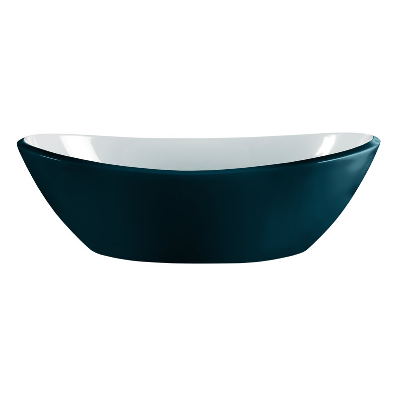 Amalfi 21.62'' L Bathroom Sink, Matte White, Mint Turquoise - Matte