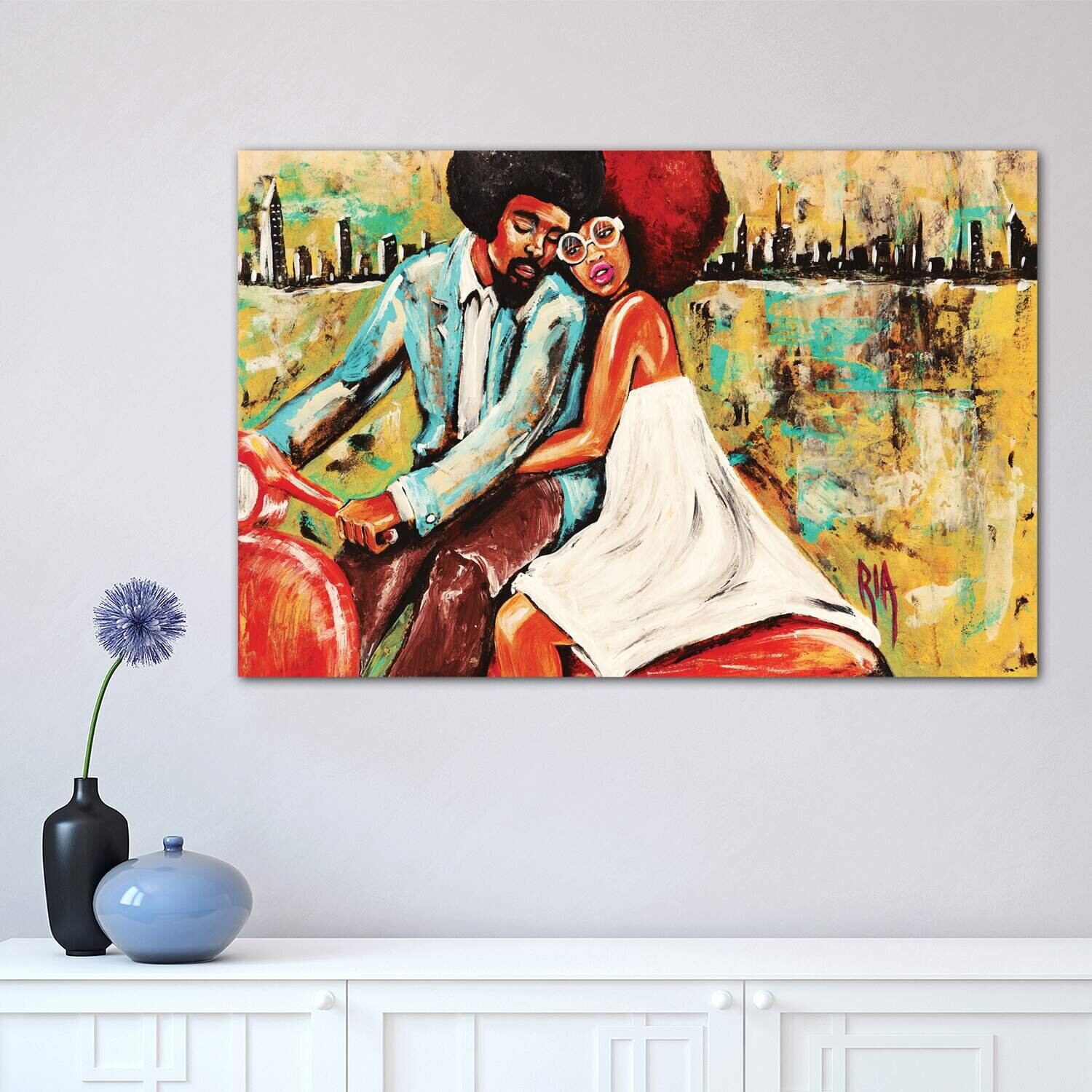 Bless international Une petite boulangerie française sous un chapiteau rayé  - peinture sur toile - Wayfair Canada