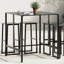 Square Metal Outdoor Bar Table , 100cm W 100cm D