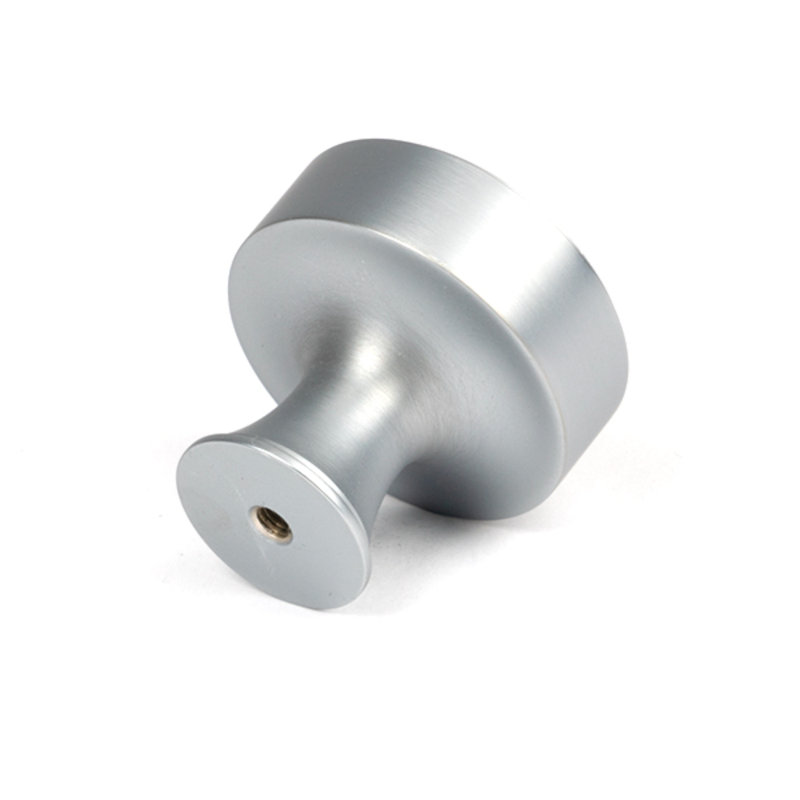 Matt Black Scully Cabinet Knob - 38Mm, Satin Chrome, 4 cm