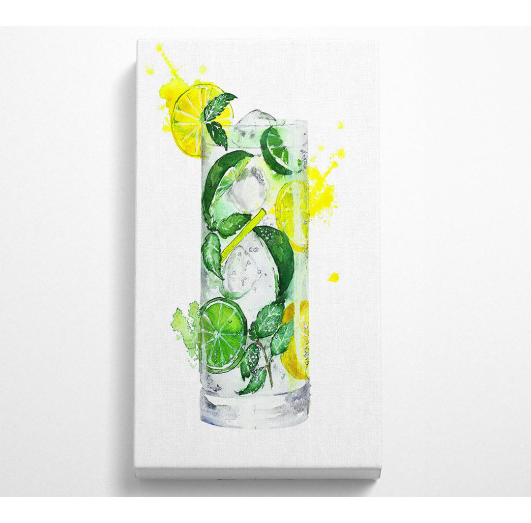 Tall Glass of Gin and Tonic Wide - Kunstdrucke auf Leinwand