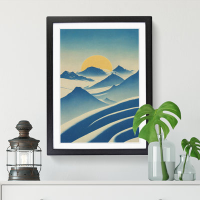 Winter Landscape Art Deco Style 1 Piece Single Picture Frame Wall Art