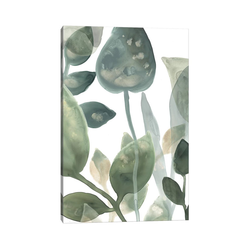 Water Leaves I 1 Piece Wrapped Canvas Painting, 101.6 cm H x 66.04 cm W x 3.175 cm D