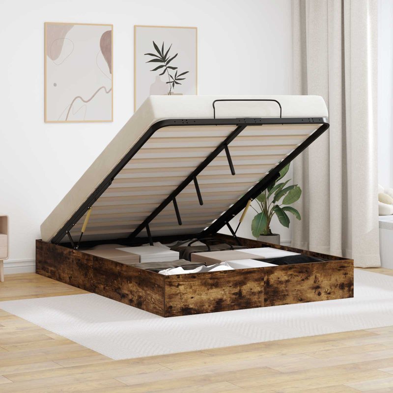 Bed, European Double (140 x 200 cm), Smoked Oak