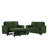 Upholstered Green Corduroy Tufted Convertible Pull-Out  Multi-Functional Sleeper Sofa Bed - Adjustable Backrest With 2 Soft Pillows, USB Outlet and  Cup Holder (Set of 2)-1625263594