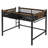 Queen Size Metal Loft Bed with Ladder, Storage Shelves & Bookshelf – Space-Saving No Box Spring Needed, Black-1288967478
