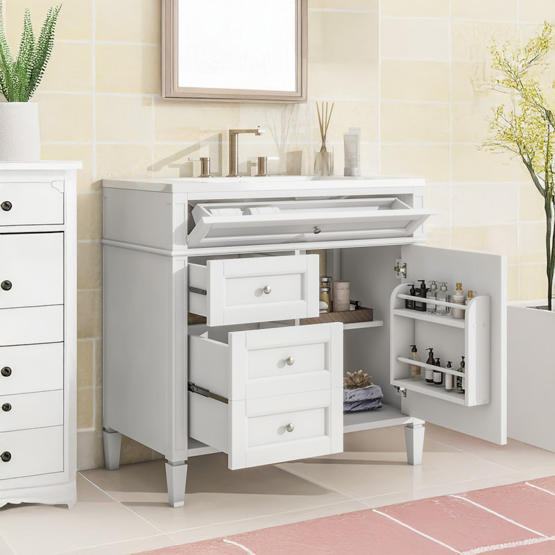 Rangement pour salle de bain Soulier, Blanc