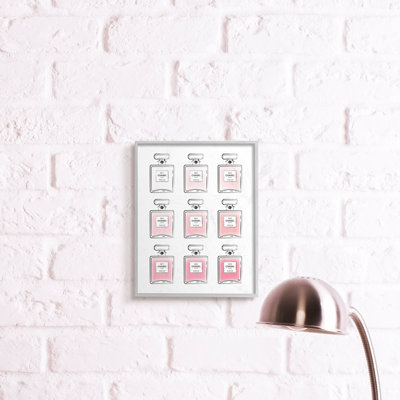 Glam Pink Ombre Fashion Perfume Bottles par Martina Pavlova - reproduction d'art