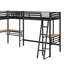 Lit mezzanine simple en métal avec bureau