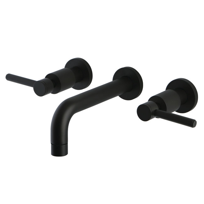 South Beach Wall Mounted Bathroom Faucet, Satin Nickel