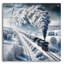 «Steam Train In White Winter» par Rey Klimt, art mural acrylique-981951577