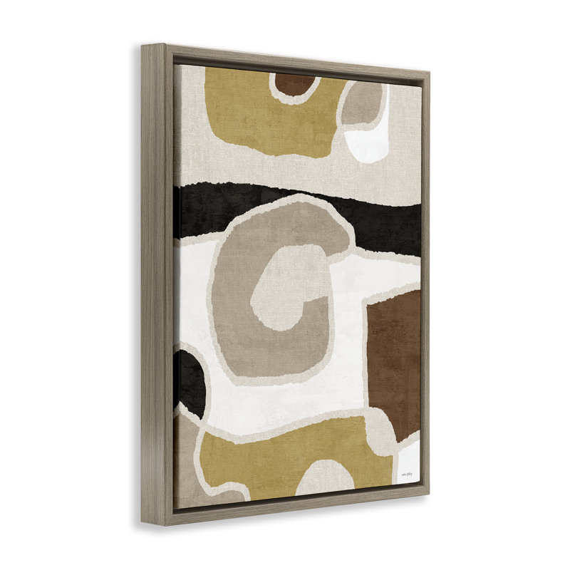 Cadre flottant Earthy Boho Geometrics, design par Amber Sterling, H 21 po x l 17 po, Cadre flottant orme Montalcino