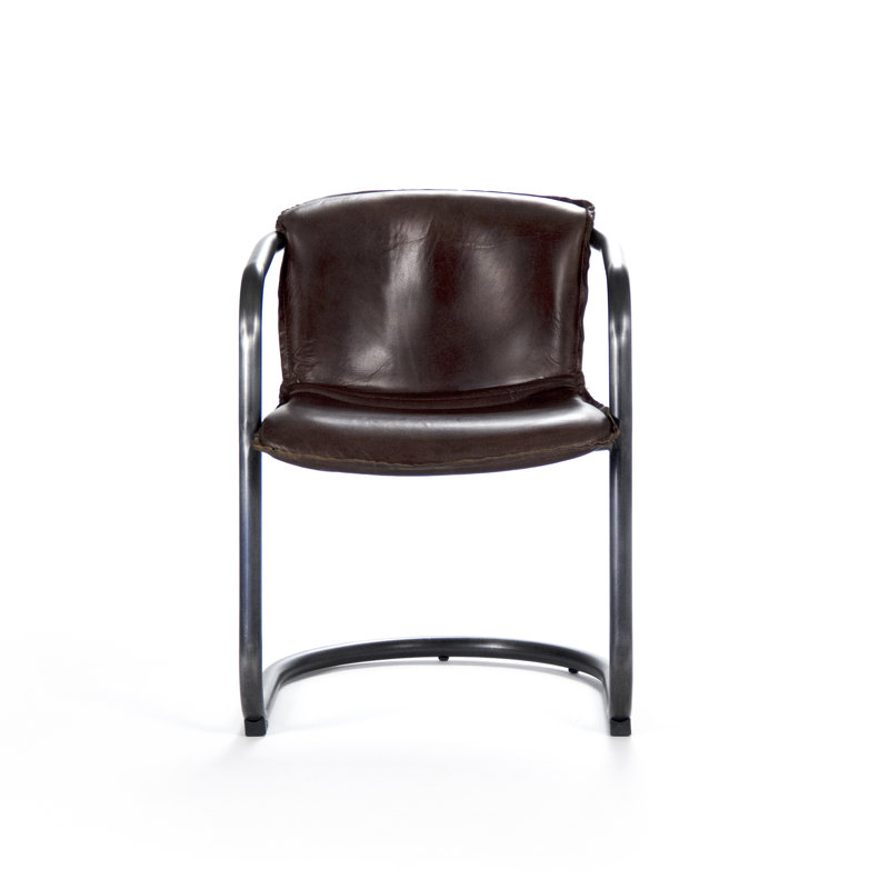 Kye 17'' H Genuine Leather Upholstered Armchair