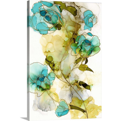 " Flower Facets I " by Jennifer Goldberger Painting Print