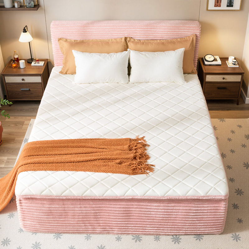Holubice 12" Medium Hybrid Mattress, Pink
