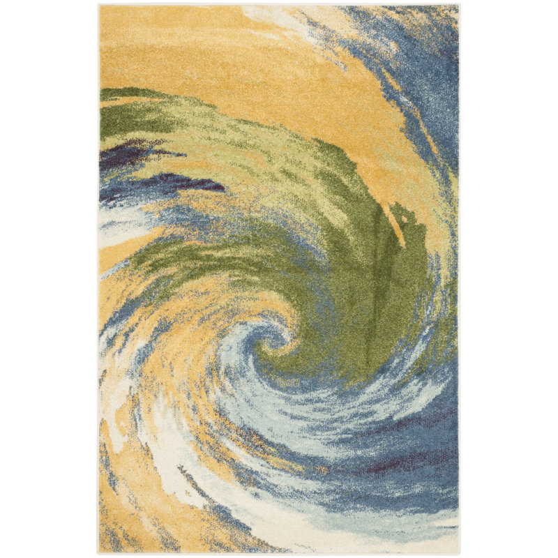 Sunset Marina Performance Abstract Rug, 4' x 6'