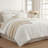 Bedsure Twin 4-Piece Bed-in-a-Bag Set – Coconut Milk & Natural, Boho Contrast Design-124088256