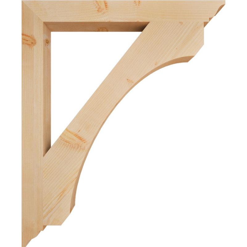 Support en bois rustique traditionnel BKTLEC01, Douglas (lisse), H 46 po x l 3,5 po x P 38 po