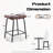 Faux Leather Tufted Counter Stools Set of 12,Dark Brown-1716378380-1716378381