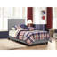 Lit simple à panneau tapissier gris avec détails cousus et une allure de chambre à coucher confortable en similicuir-1421268123-1421268122