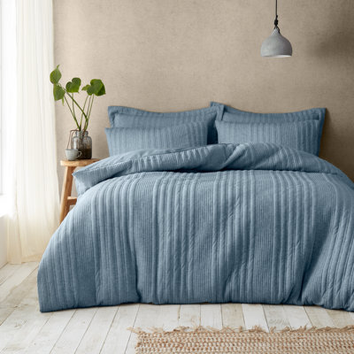 Tamba Jersey Stripe Double Duvet Cover Set with Pillowcases