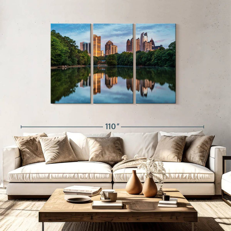 Rorry Atlanta Skyline Reflections, 48" H x 74" W