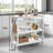 White Wheeled Kitchen Island Trolley With Drawers, Detachable Towel Rack, And 3 Hooks. A Flexible Storage Trolley For Home Kitchens.-76547510-76547509