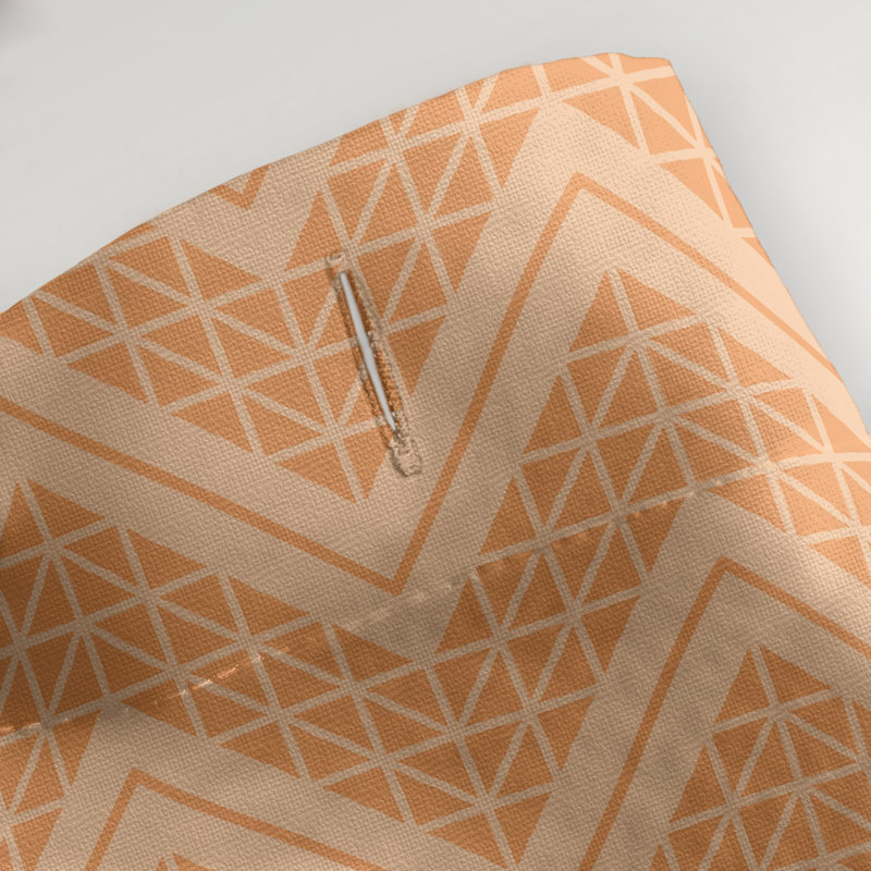 Rideau de douche simple à chevrons à la main classic, Orange