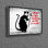 Rat Street art graffiti sur toile de coton pour décoration murale contemporaine avec thème abstrait de souris