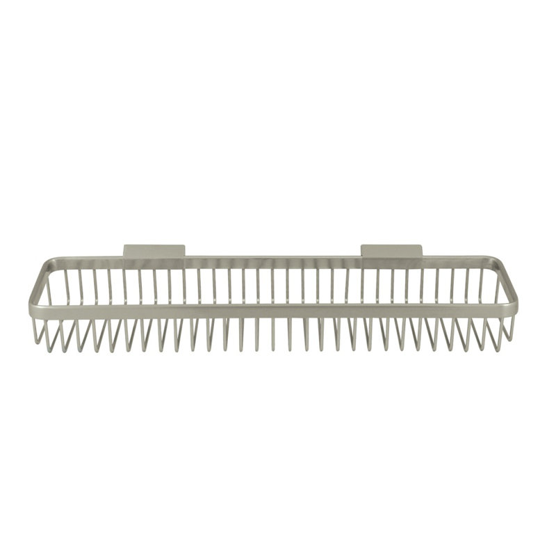 8B018260DC5246FBA20DD9ED01E46CD6 Panier en métal 17-1 / 2 po x 4-3 / 8 po, rectangulaire en nickel brossé, Nickel brossé