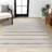 Redrick Minimalist Stripe Cream/Gray Rug-1056912522