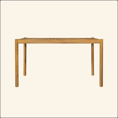 Table de salle à manger spacieuse et robuste en bois d'acacia