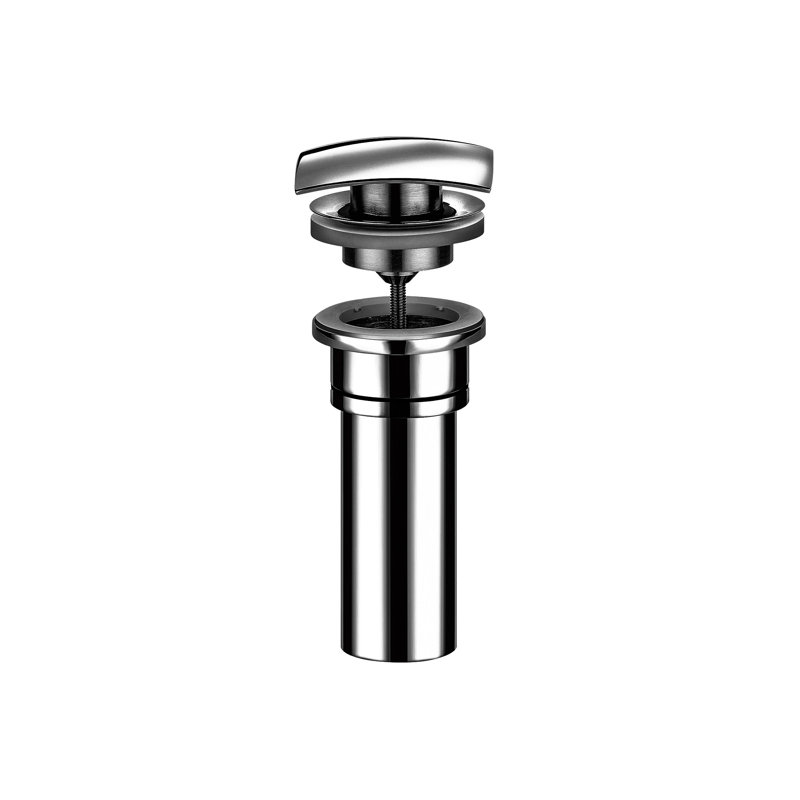 Drain carré pour lavabo de salle de bain, Noir mat	
