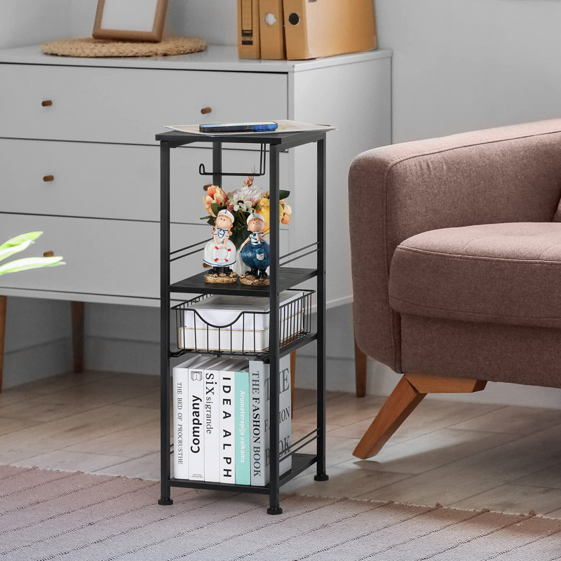 Allain-Junior Freestanding Bathroom Shelves, Black