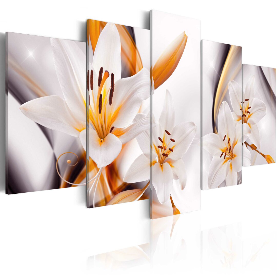 5-tlg. Leinwandbilder-Set Lilium Regale