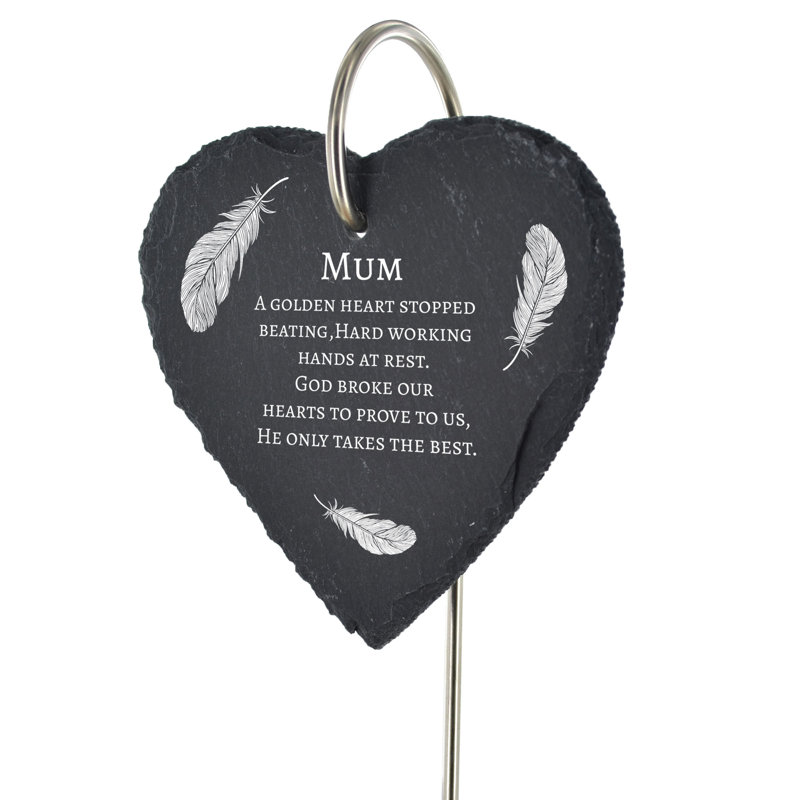 Blythers Mum Golden Heart Memorial Plaque