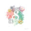 «Abstract Monogram S» par Farida Zaman, art textuel sur toile tendue-120114112-120114141-101644155