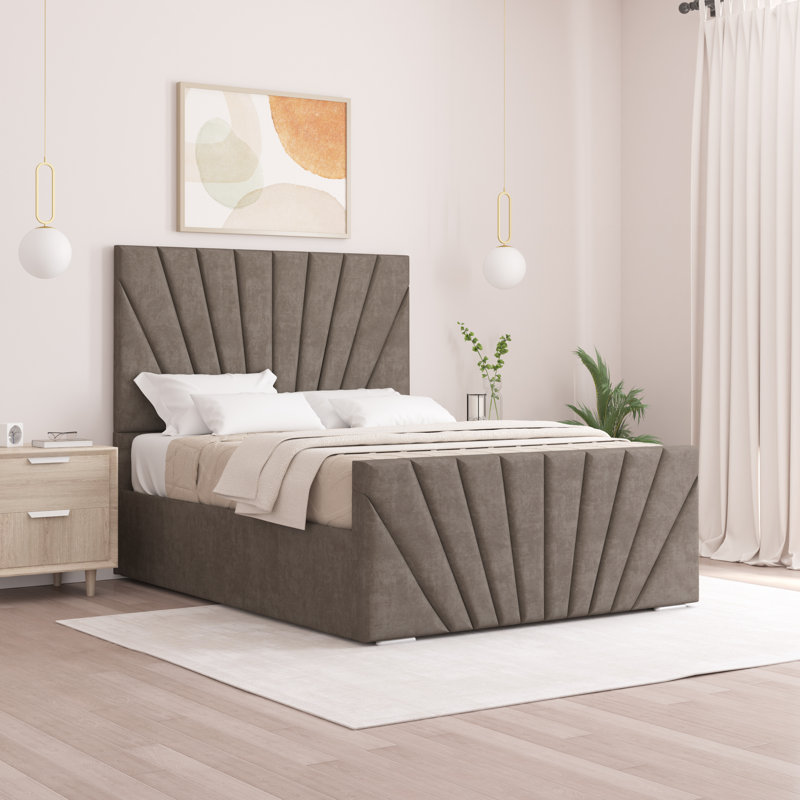 Aayanah Upholstered Bed, Single (3'), Mole