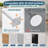 An extra-long outdoor spring shower tension rod with a square base, adjustable from 51-168In (4.25-14Ft); the heavy-duty, rust-proof no-drill design works for windows, patios, and bathrooms.