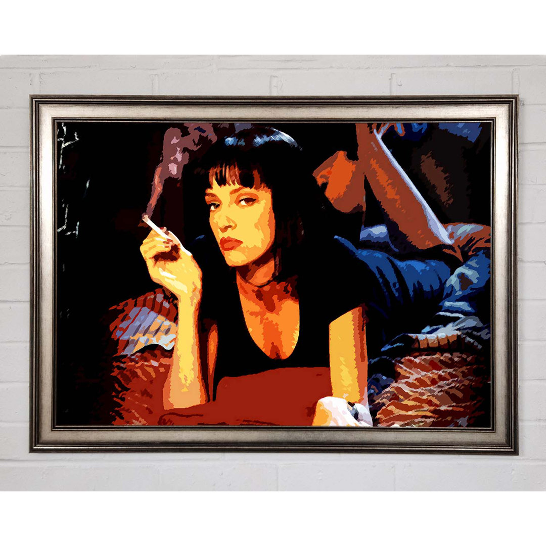 Pulp Fiction Mia Smoking - Einzelner Bilderrahmen Kunstdrucke