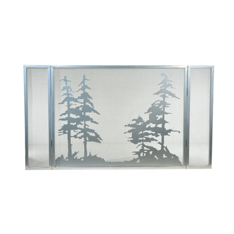 Tall 3 Panel Fireplace Screen