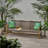 Outdoor Acacia Wood Wicker 3 Seater Sofa, Patio Furniture Conversation Set For Backyard-1449898088