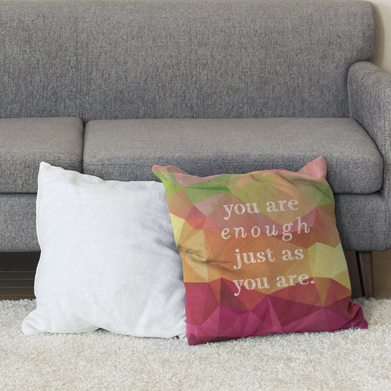 Coussin de sol en pierre précieuse you are so, H 36 po x l 36 po, Pyrite arc-en-ciel