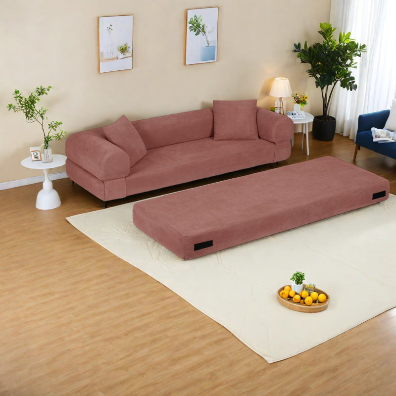 Compression Sofas, 80 Inch Foam Corduroy Modern Sleeper for Home